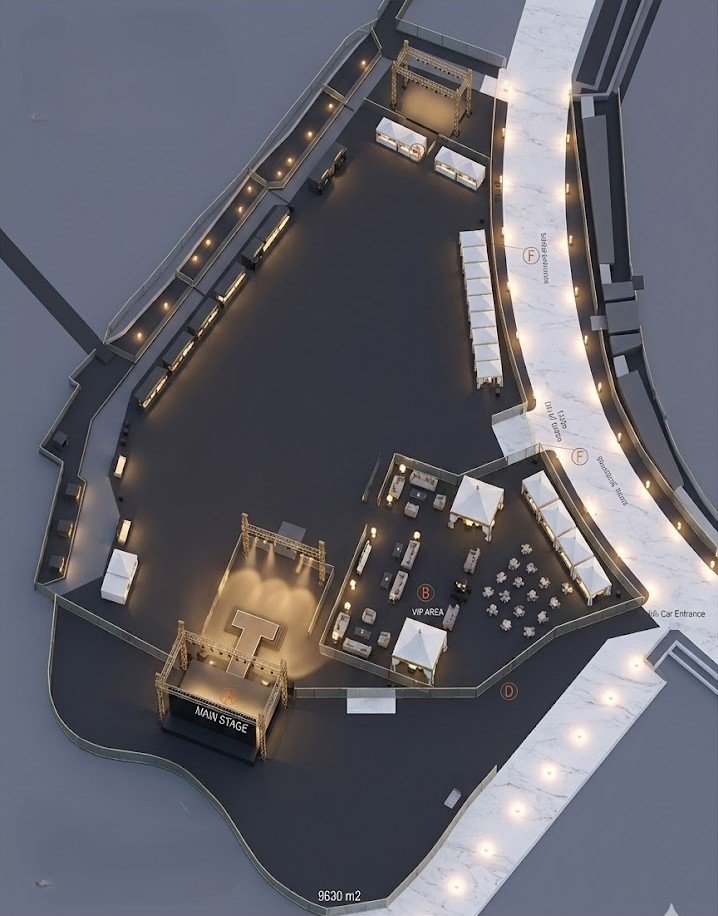 People camping at a festival